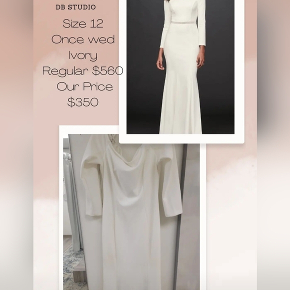 DB Studio Wedding Dress size 10, ivory - Picture 1 of 5